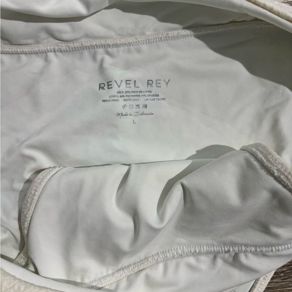 Revel Rey Abigal Bikini Top and Bottom in Cream Snake, Size M, L - Picture 6 of 6